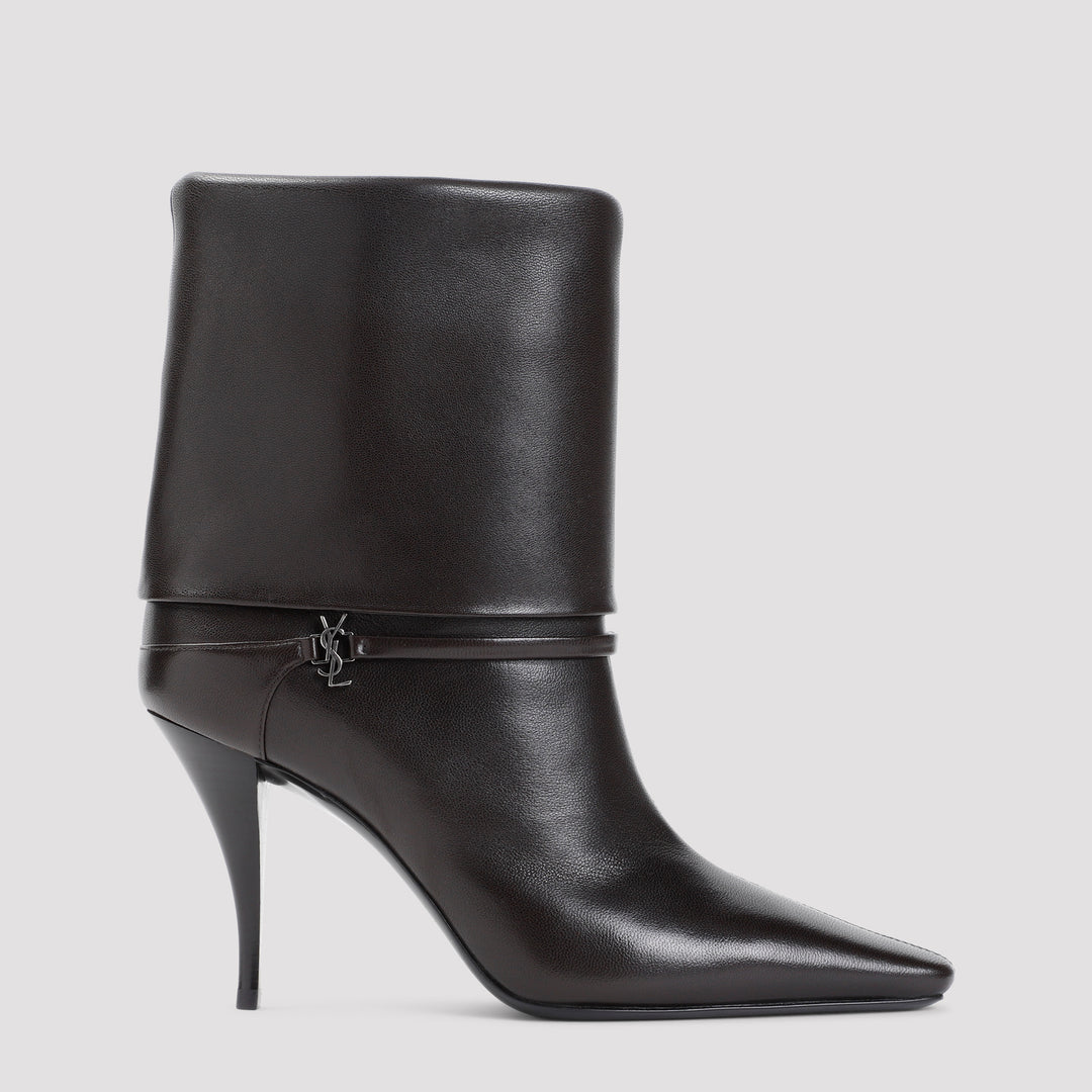 Black Leather Vicky Bootie 90-0