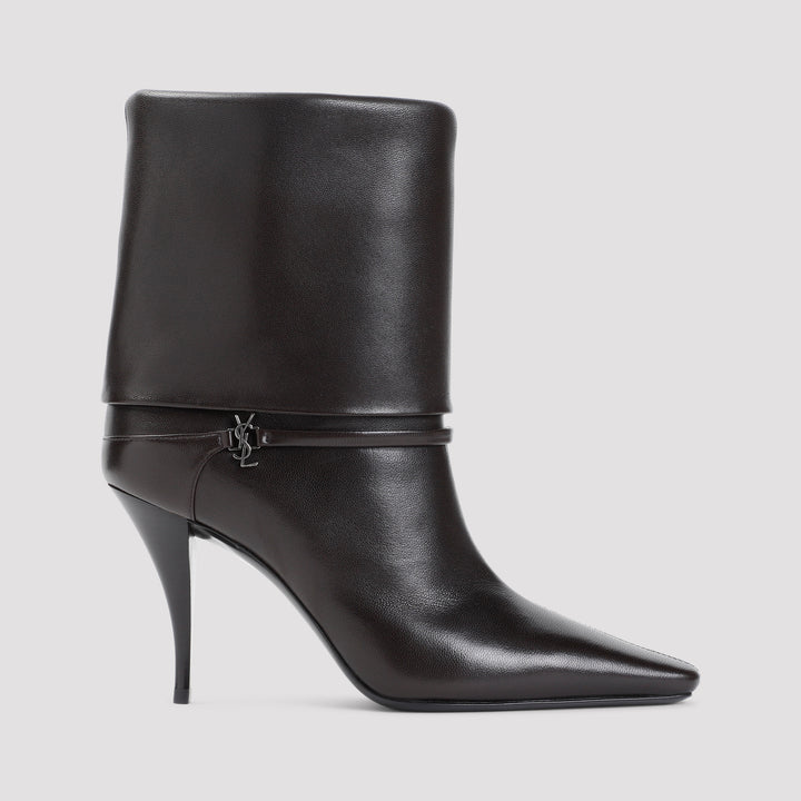 Black Leather Vicky Bootie 90-2