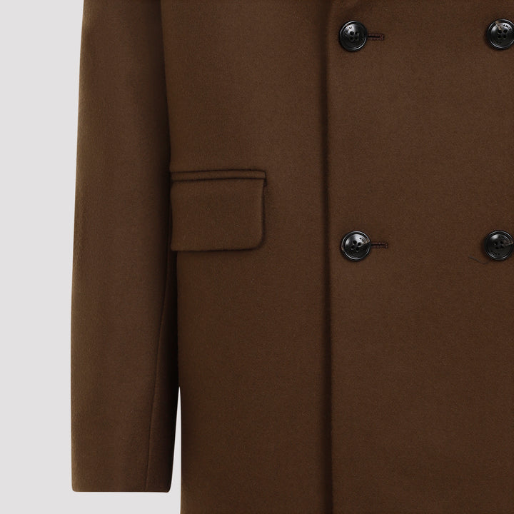 Dark Brown Wool Db Overcoat-4