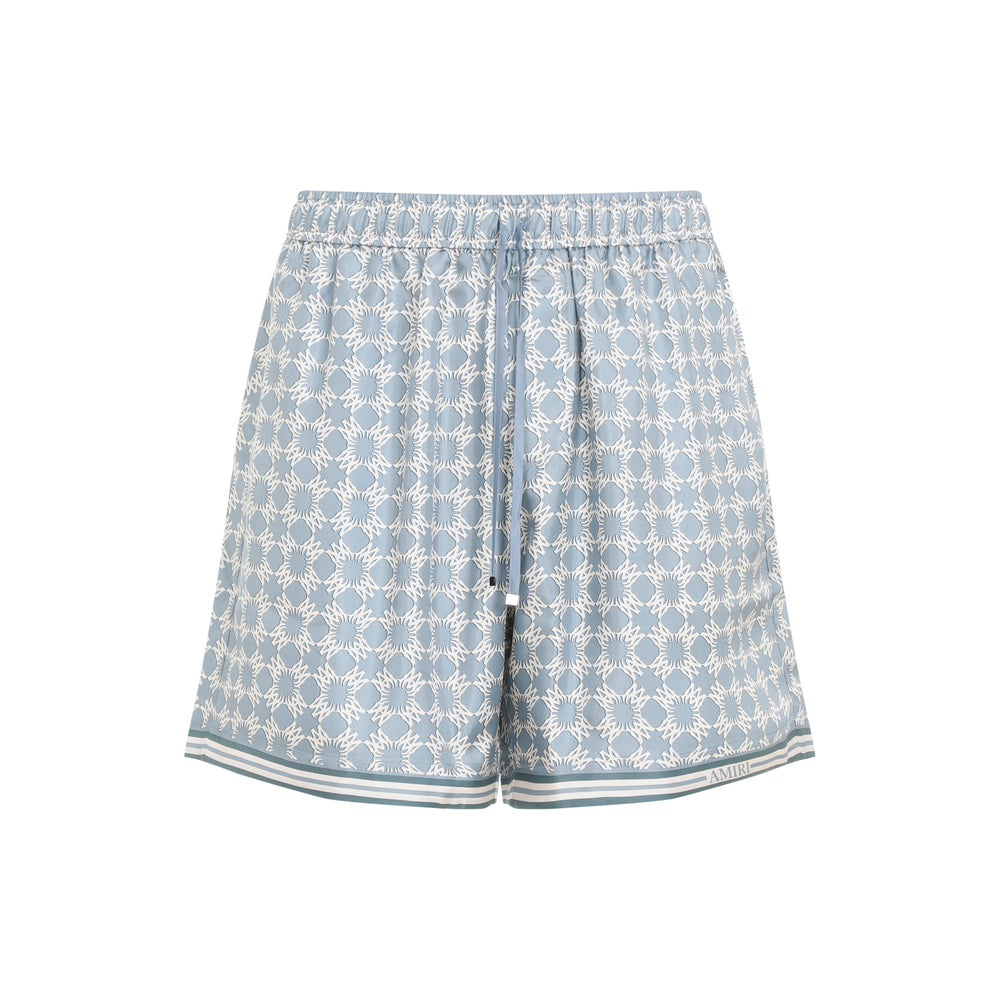 Dusty Blue Silk Twill Ma Quad Short-1