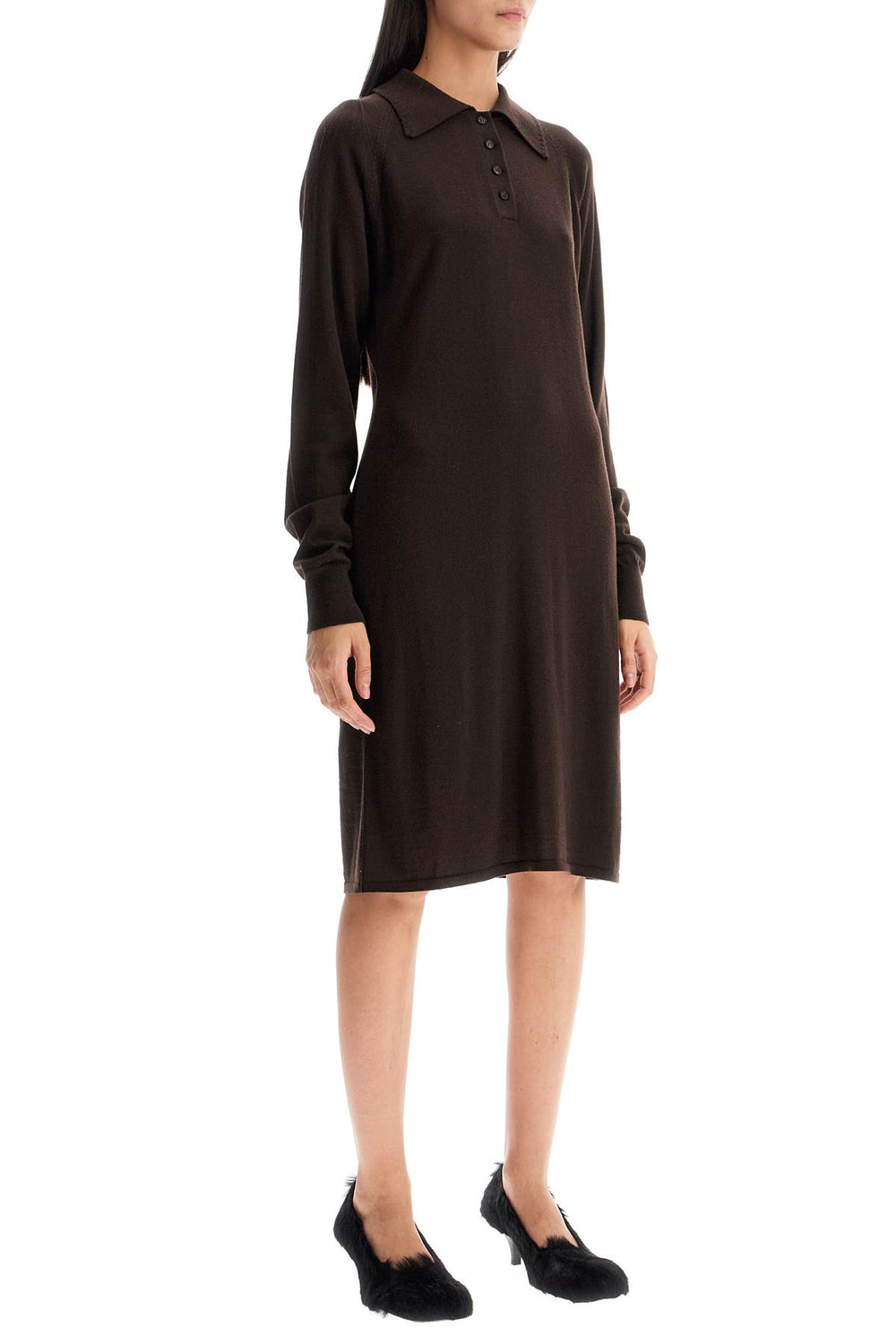 merino wool polo dress in-1