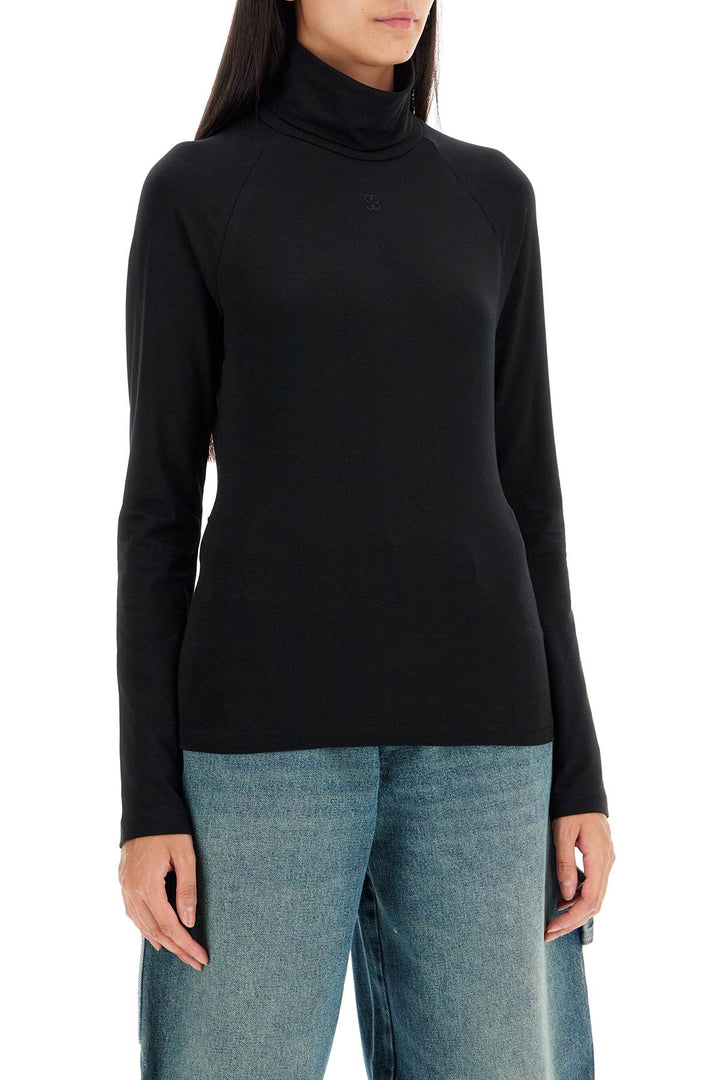 cotton high-neck top with long sleeves-1