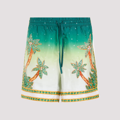 Multicolor Joyaux D’Afrique Silk Shorts-0