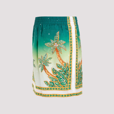 Multicolor Joyaux D’Afrique Silk Shorts-4