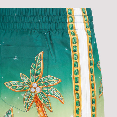 Multicolor Joyaux D’Afrique Silk Shorts-5