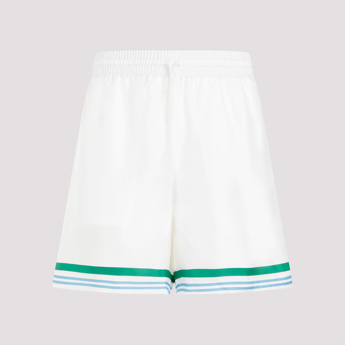 White Le Jeu Colorè Silk Shorts-0