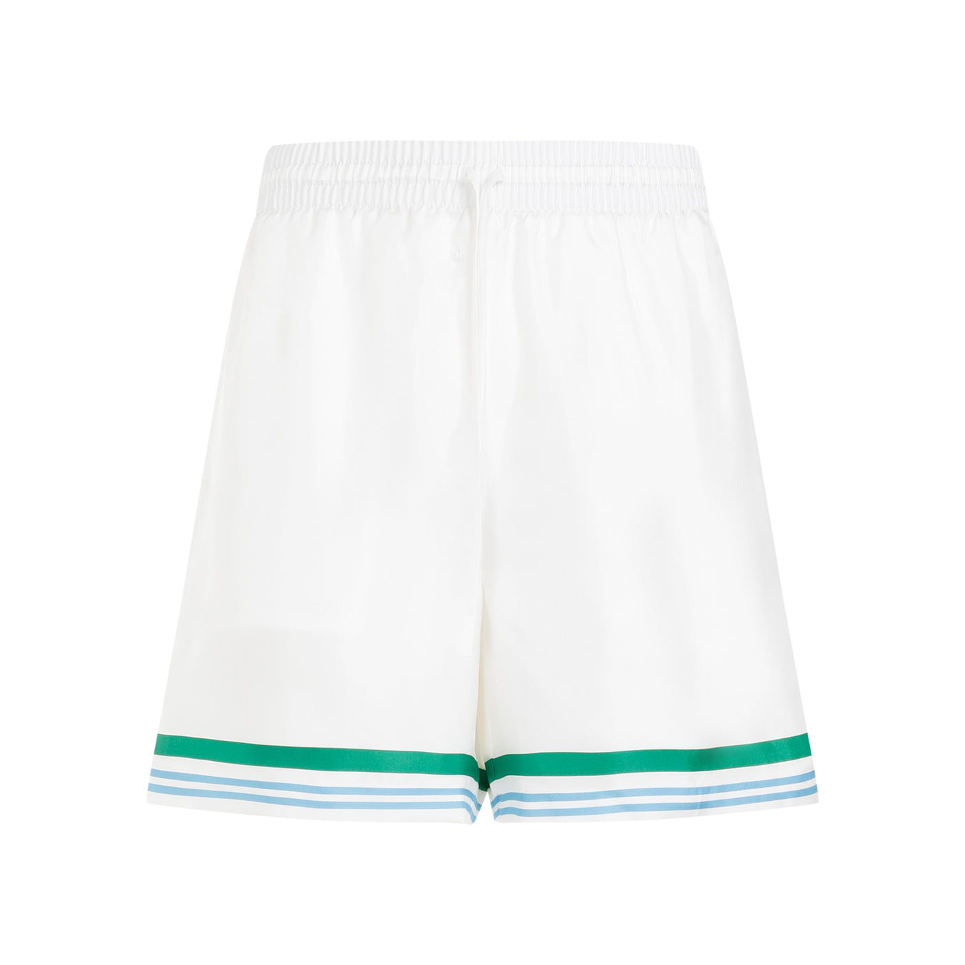 White Le Jeu Colorè Silk Shorts-1