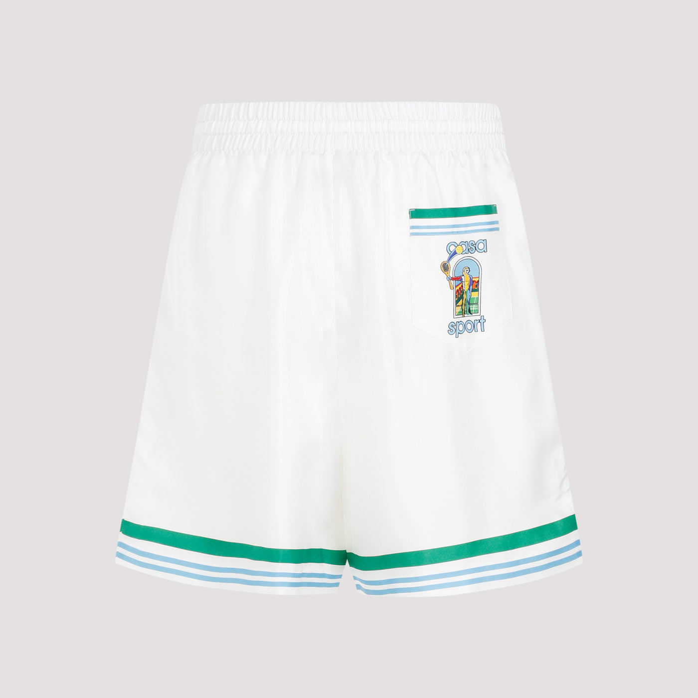White Le Jeu Colorè Silk Shorts-3