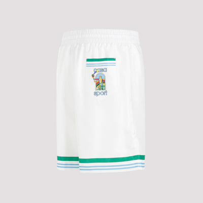 White Le Jeu Colorè Silk Shorts-4