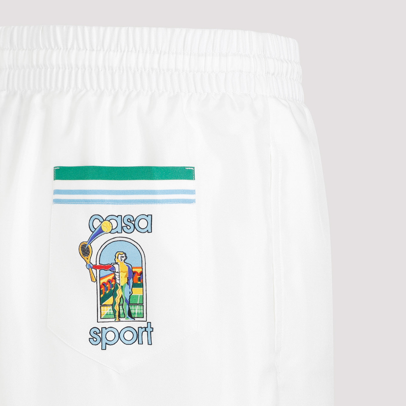White Le Jeu Colorè Silk Shorts-5