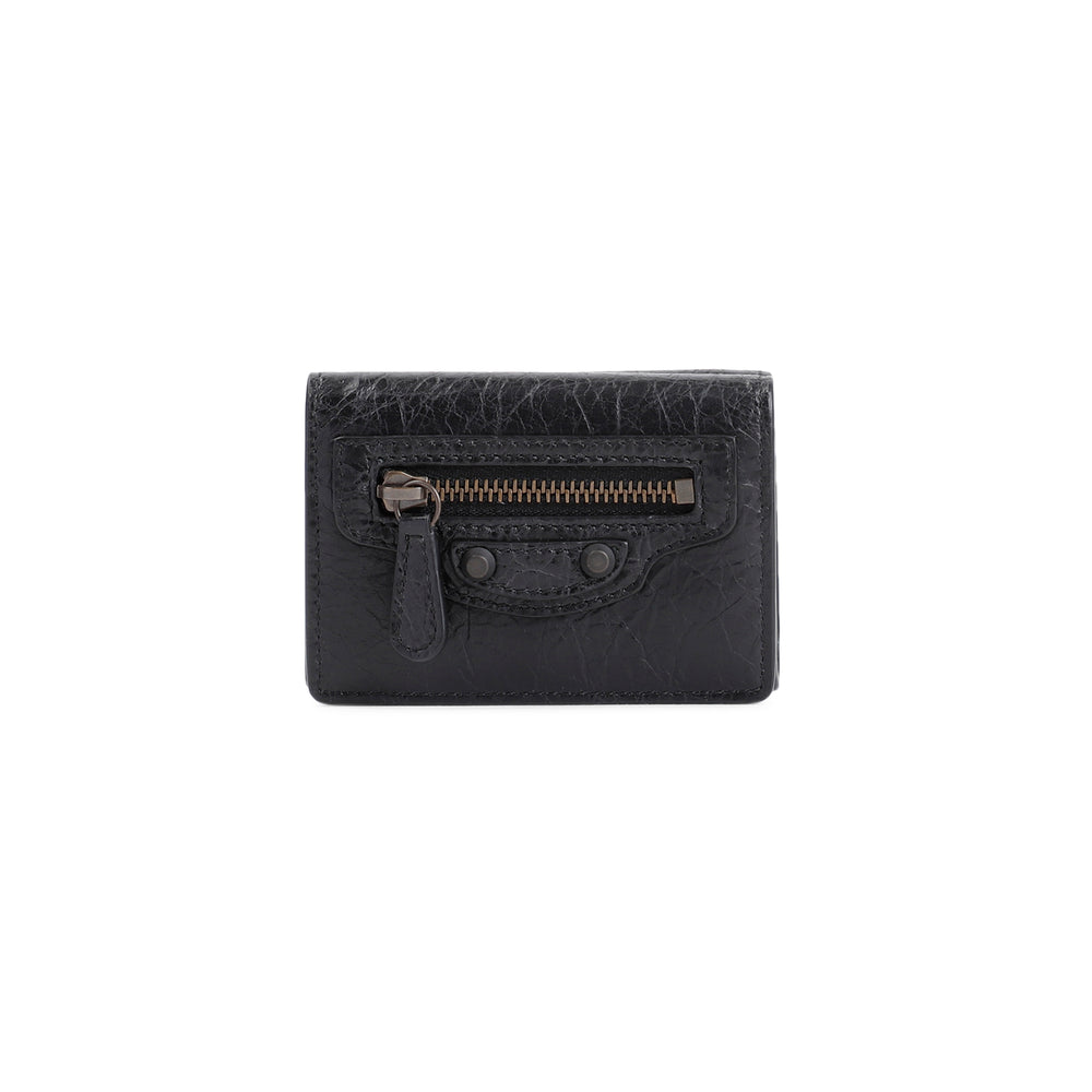 Black Lamb Leather Le City Mini Wallet-1