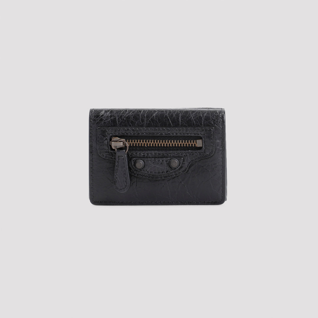 Black Lamb Leather Le City Mini Wallet-2