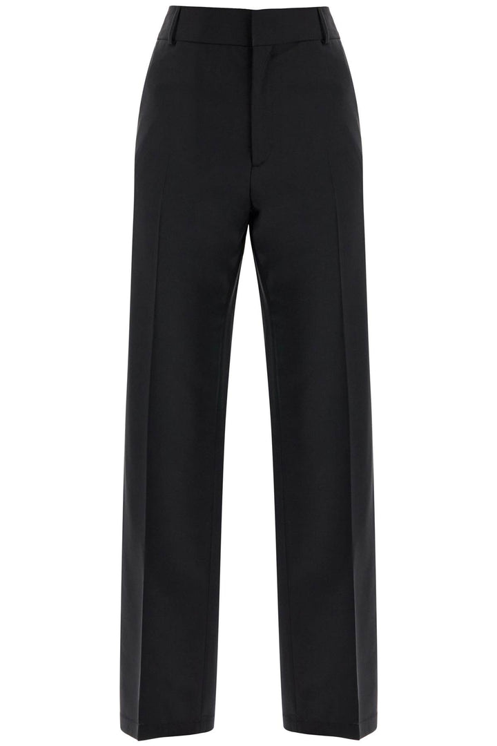 high-waisted black wool dress pants regular fit-0