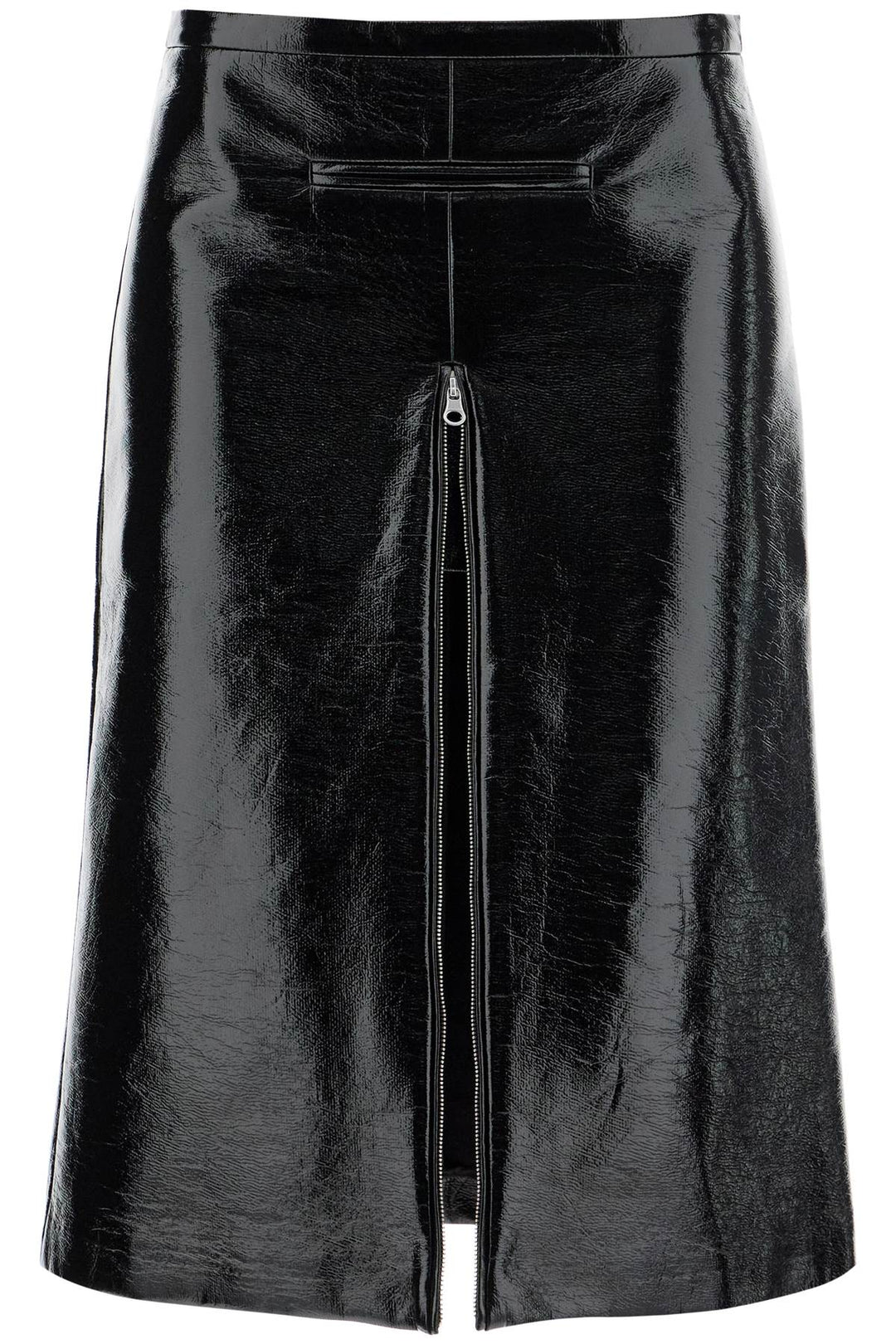 vinyl midi skirt in seven-0