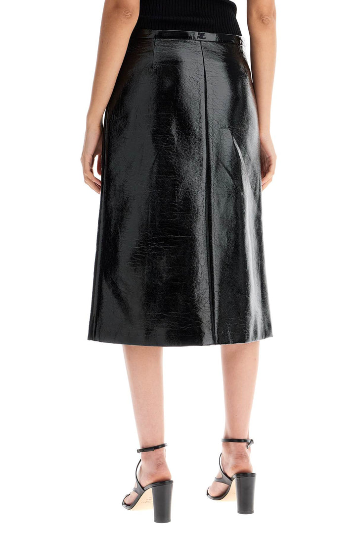 vinyl midi skirt in seven-2