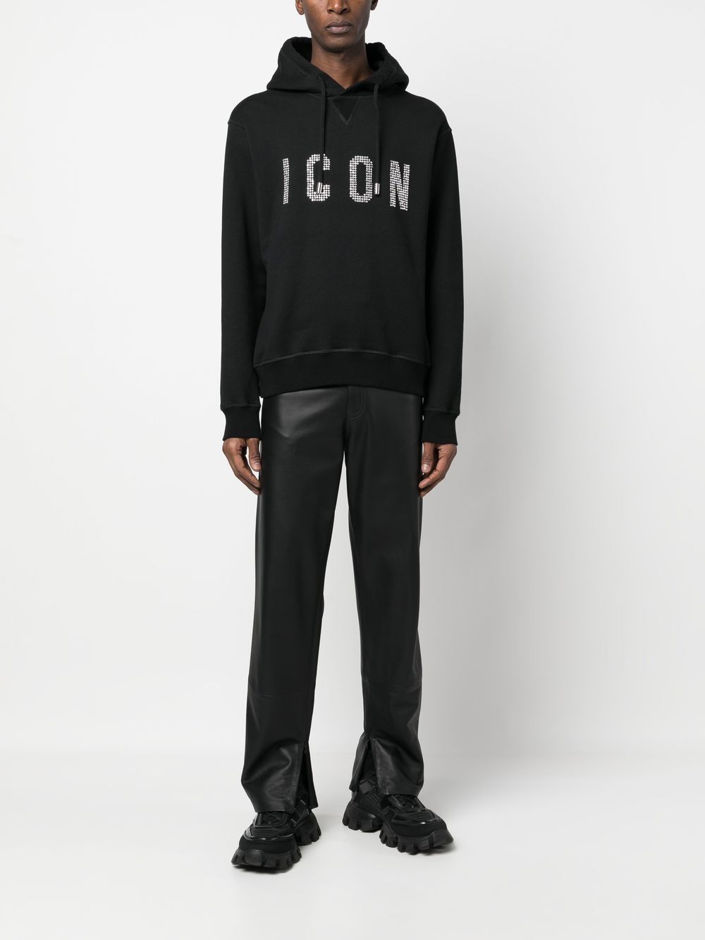 DSQUARED2 Icon studded hoodie-1