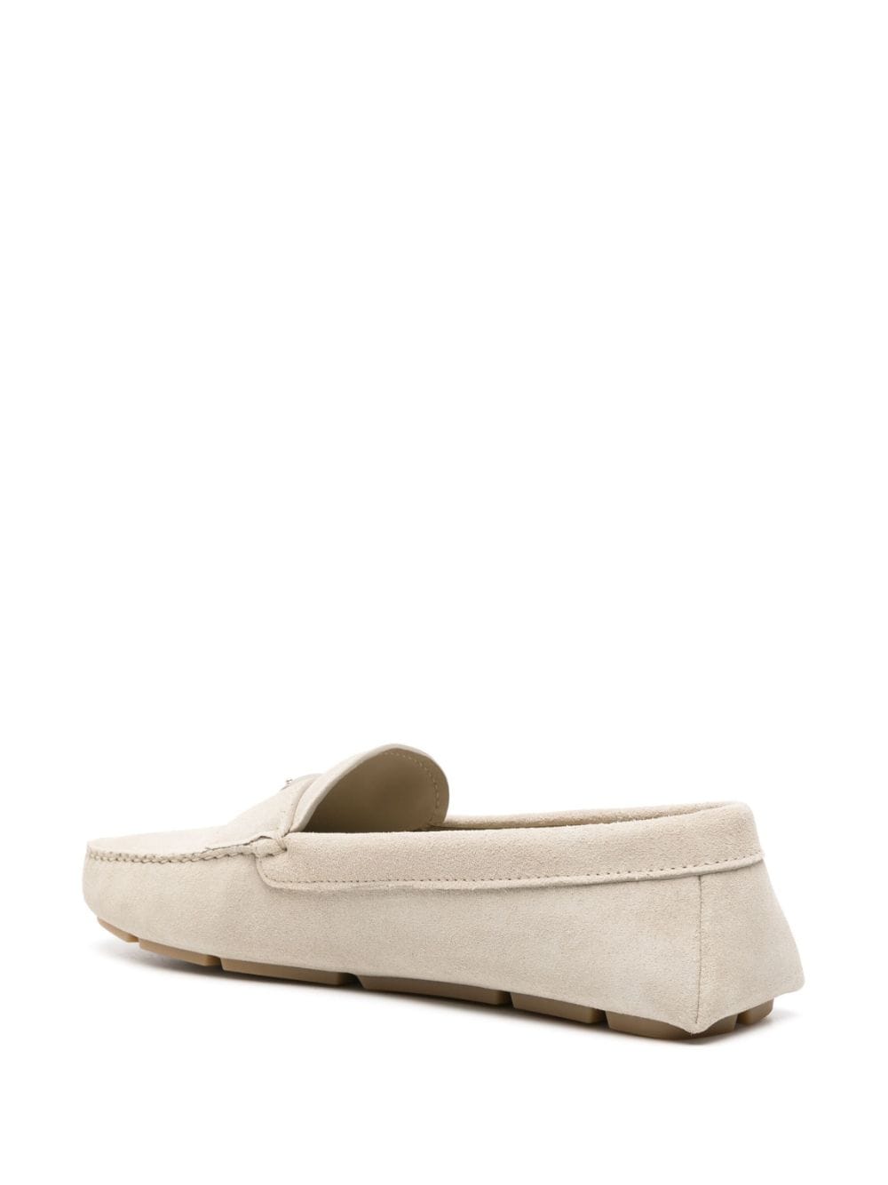 triangle-logo suede loafers-2