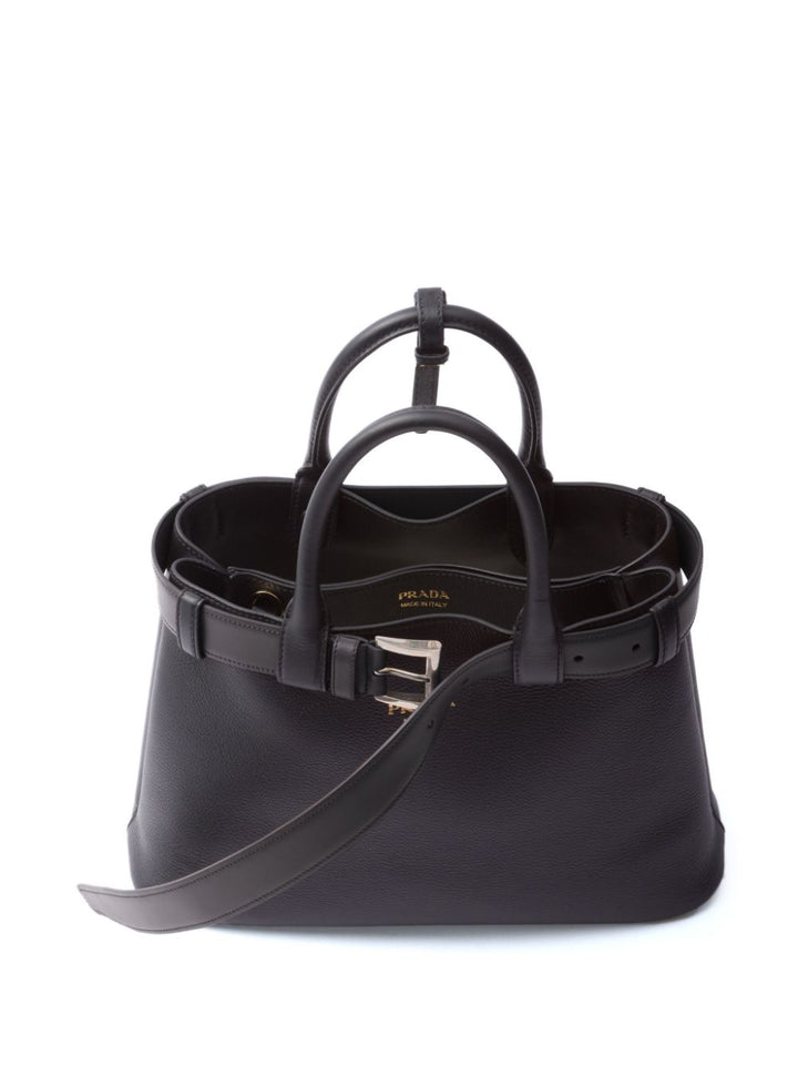 medium belted leather handbag-4