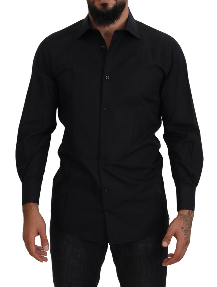 Elegant Black Formal Long Sleeve Shirt