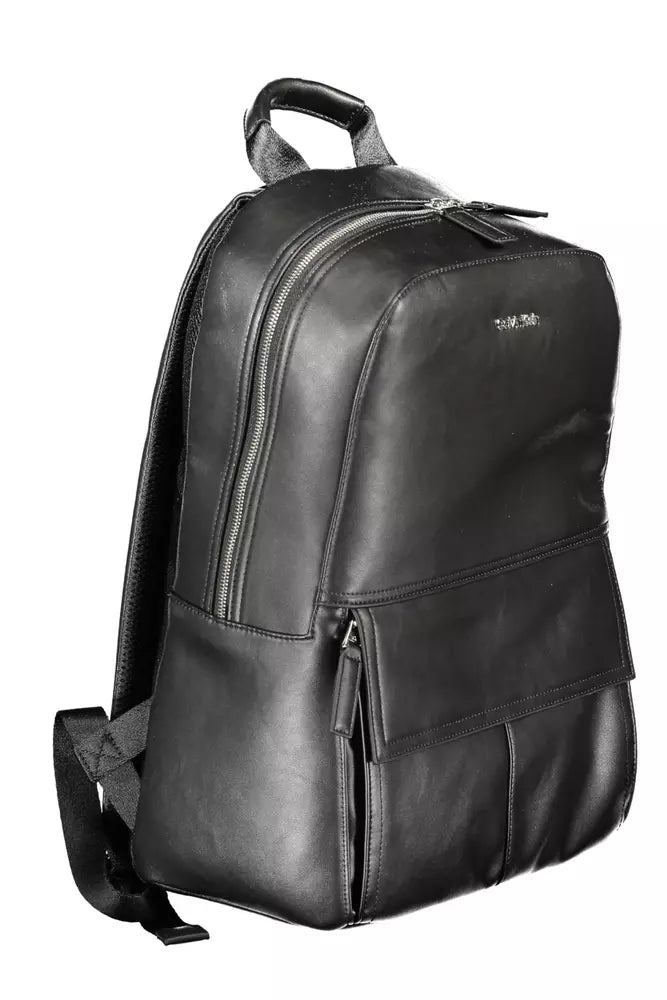 Sleek Black Eco-Conscious Backpack