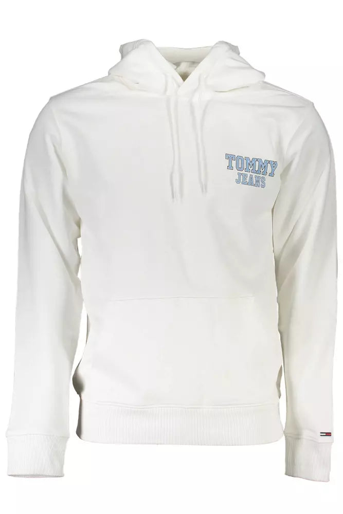 Chic White Hooded Sweatshirt with Statement Logo