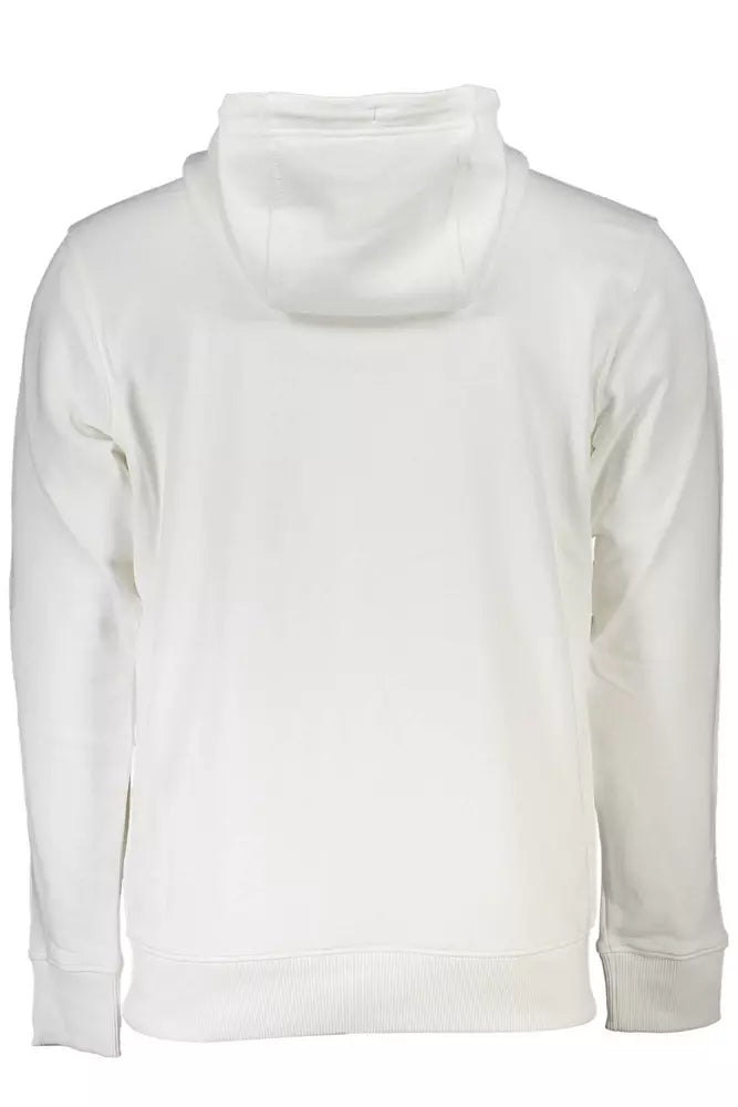 Chic White Hooded Sweatshirt with Statement Logo