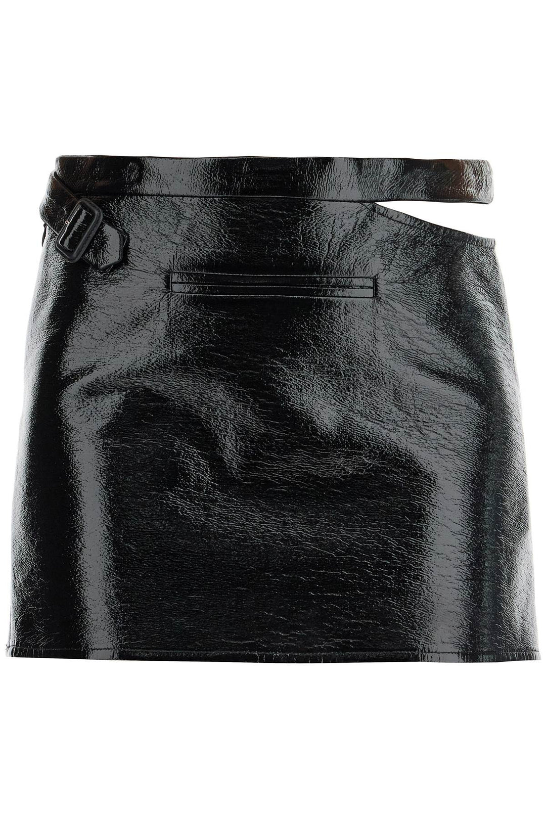 vinyl mini skirt-0