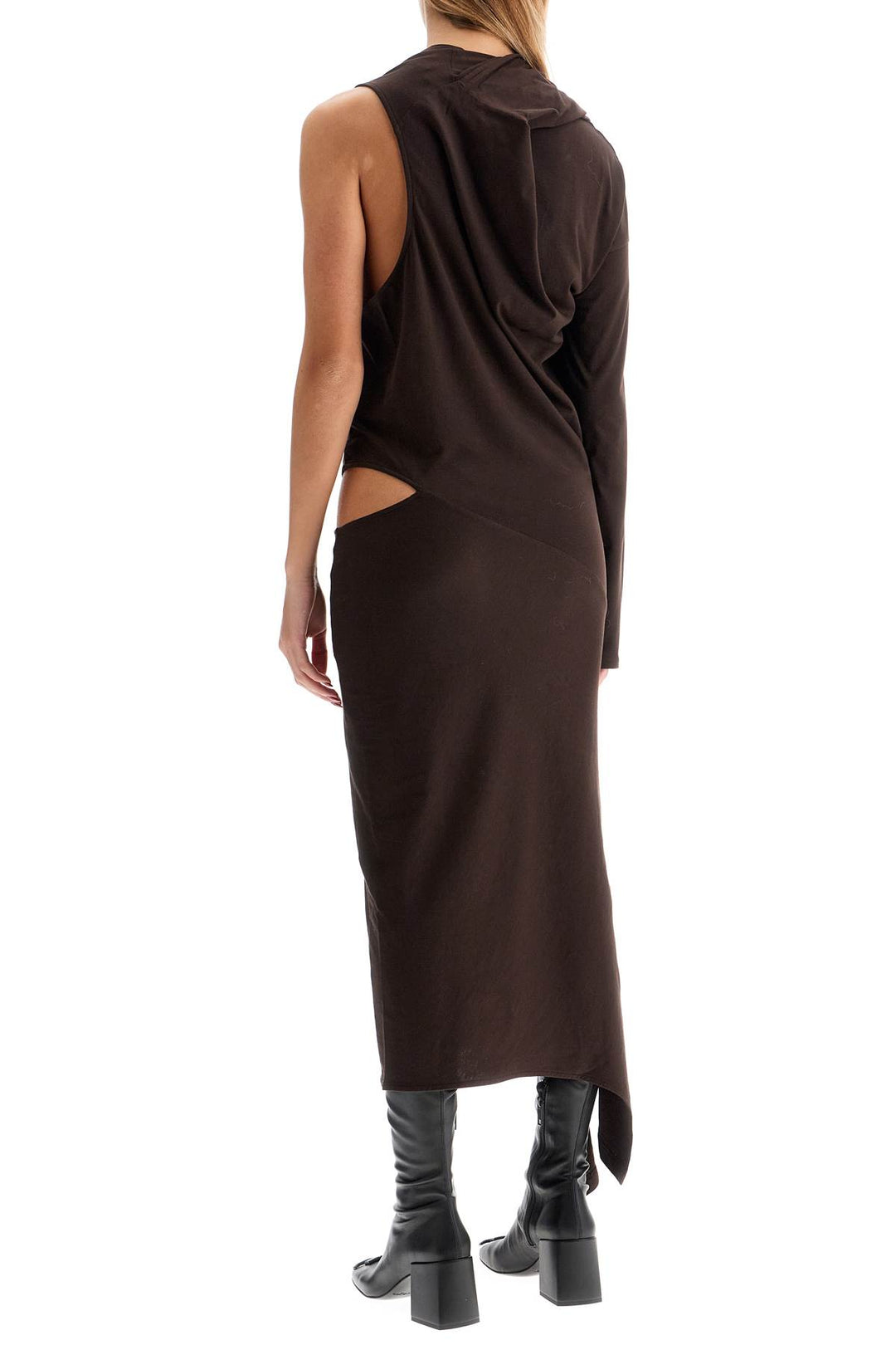 asymmetric cotton jersey dress in 9-2