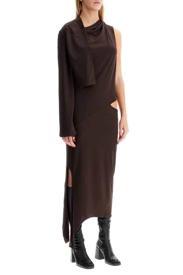 asymmetric cotton jersey dress in 9-1