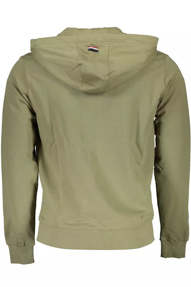 Chic Green Cotton Hooded Sweatshirt