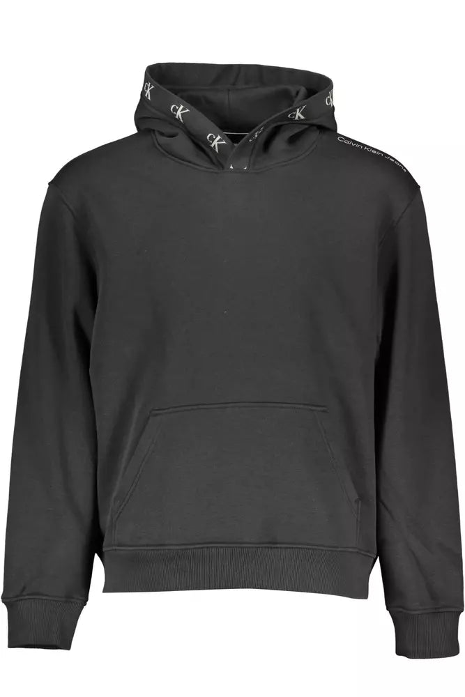 Sleek Hooded Sweatshirt with Contrasting Logo