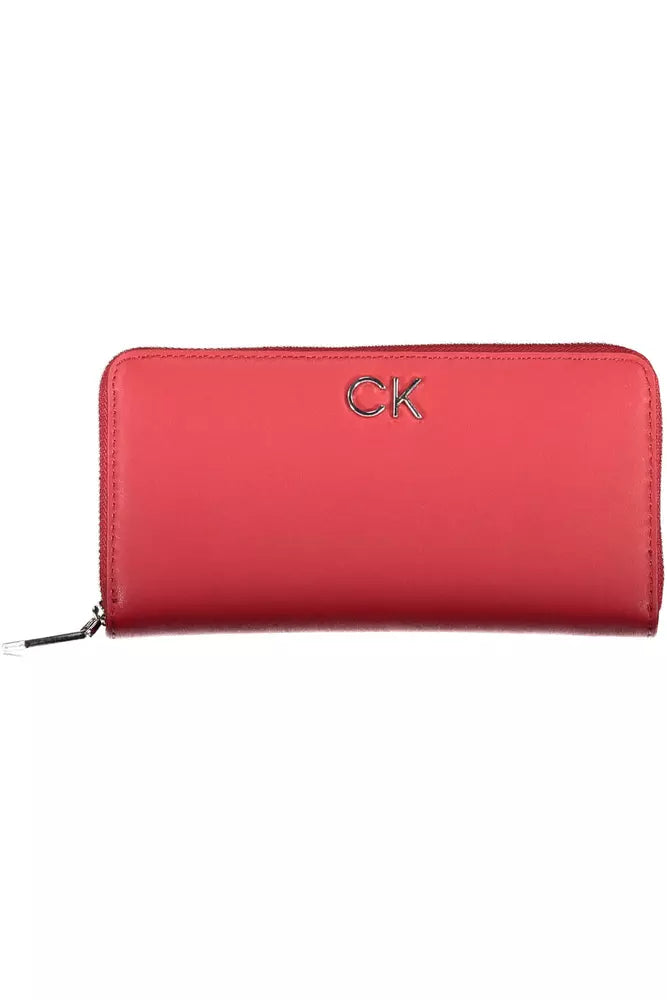 Elegant Pink Polyethylene Wallet with Secure Zip