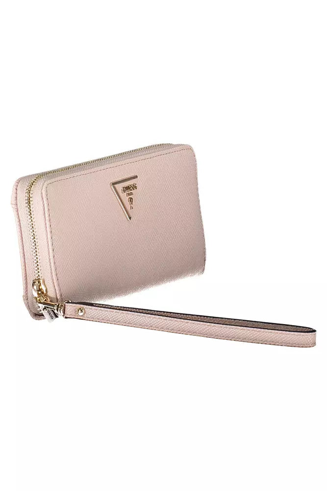 Pink Polyethylene Women Wallet