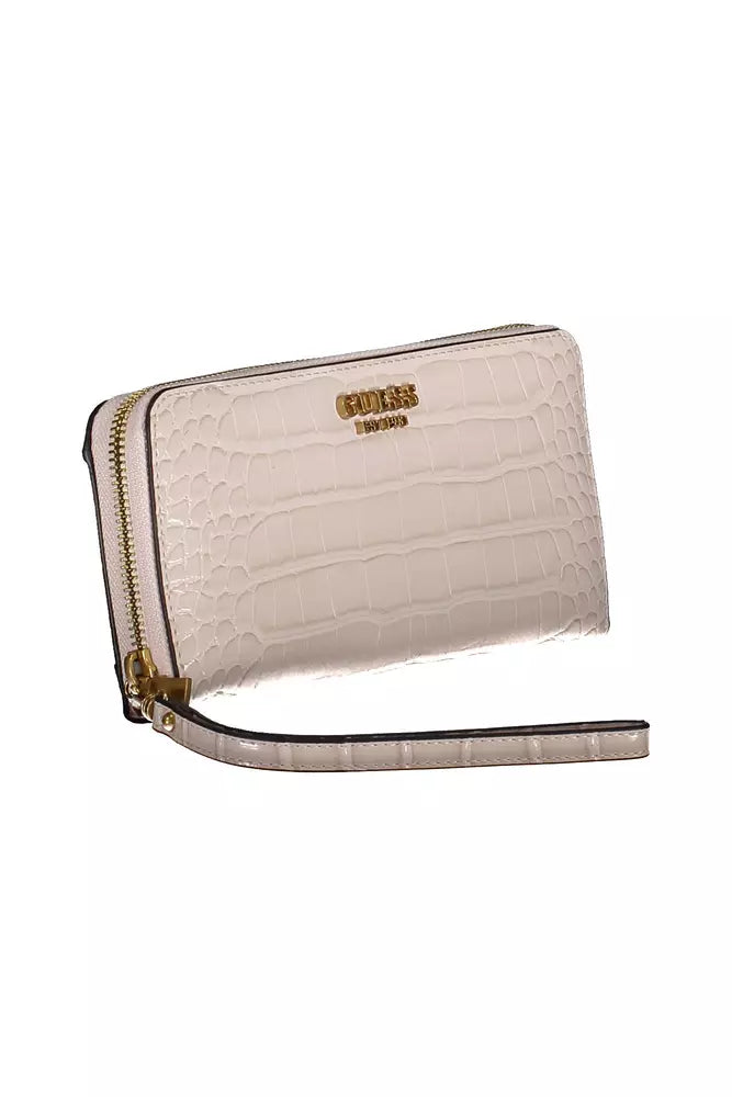 Chic Pink Wallet with Contrasting Details