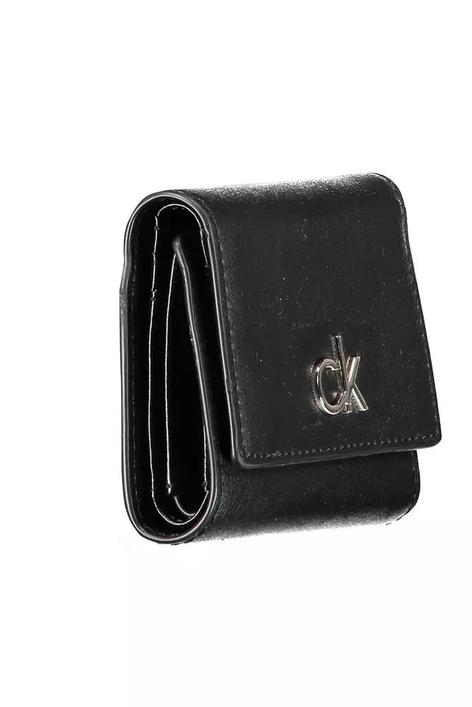 Black Polyvinylchloride Women Wallet