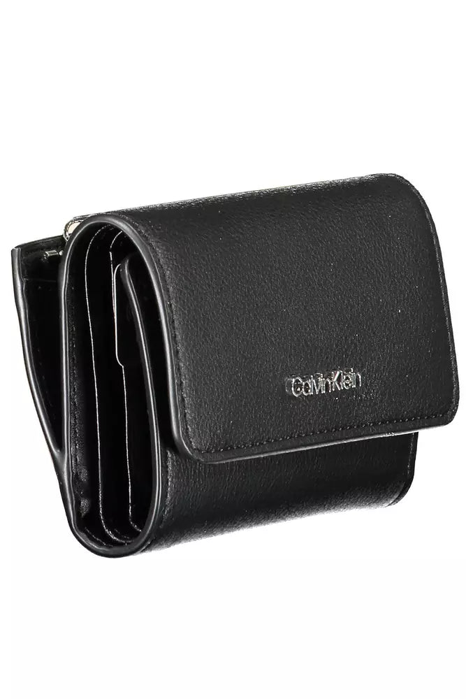 Elegant Black Polyethylene Wallet with RFID Lock