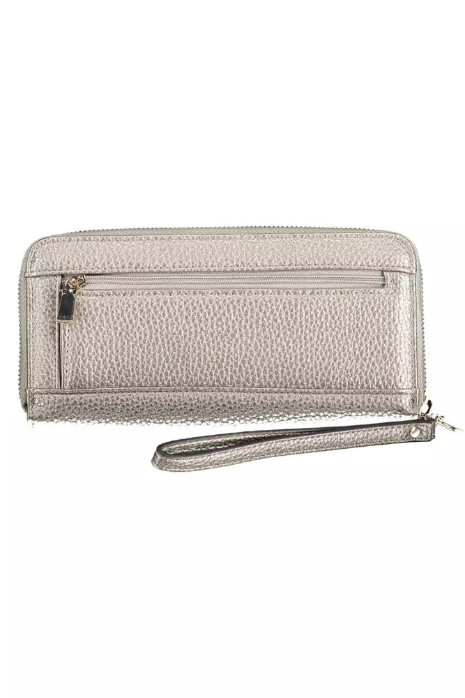 Silver Polyethylene Women Wallet