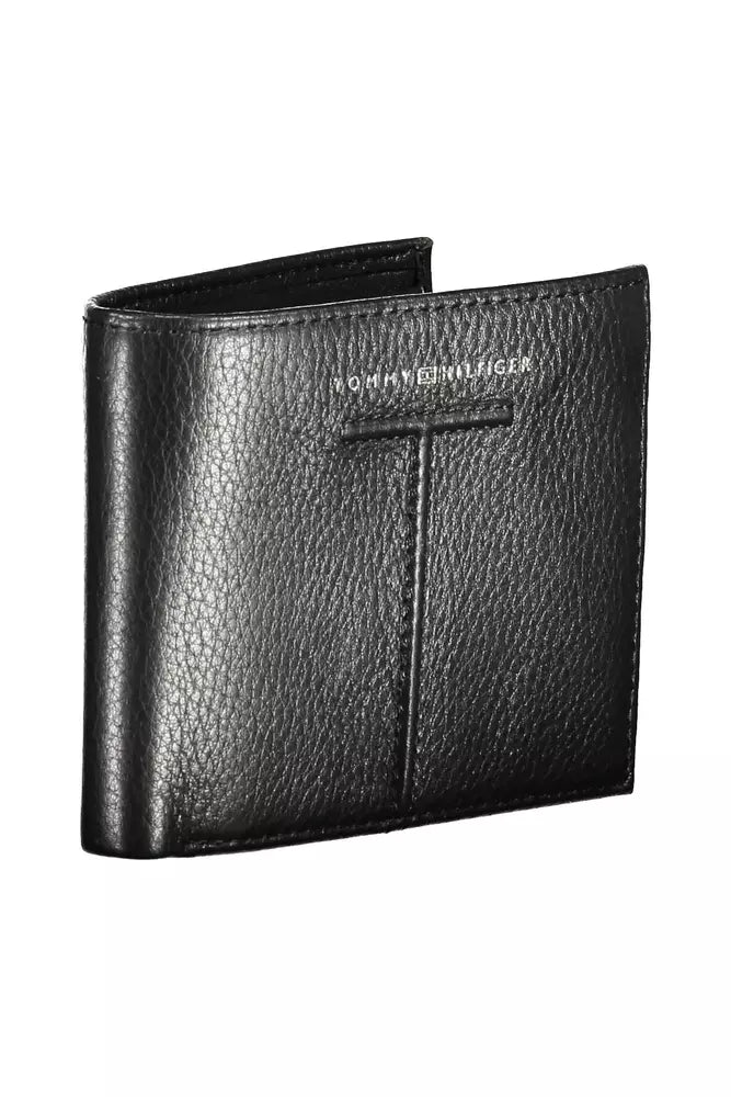 Chic Black Leather Dual-Compartment Wallet