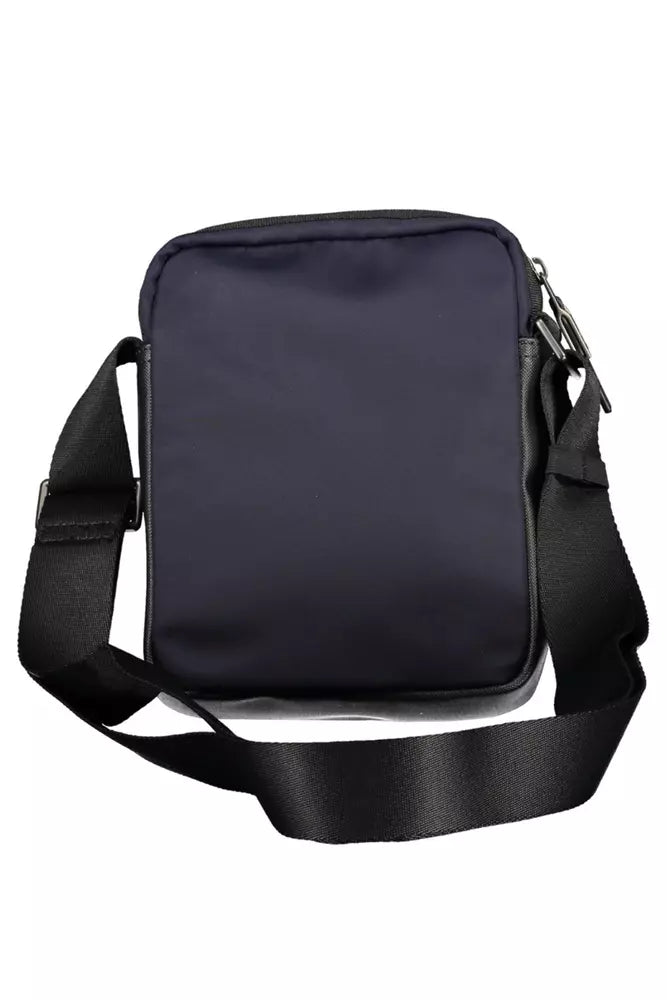 Sleek Blue Dual Compartment Shoulder Bag