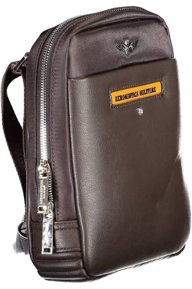 Brown Polyester Men Shoulder Bag