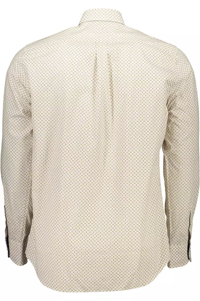 Elegant White Cotton Long Sleeve Shirt