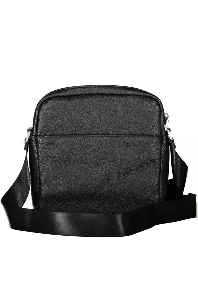 Black Polyethylene Men Shoulder Bag