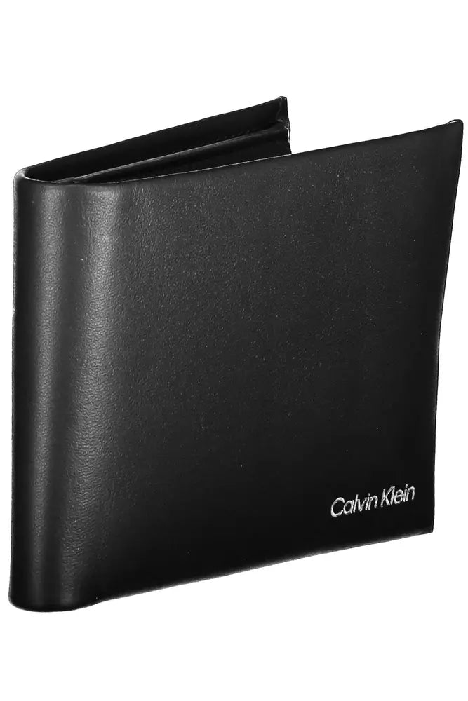 Elegant Black Leather Wallet with RFID Blocking