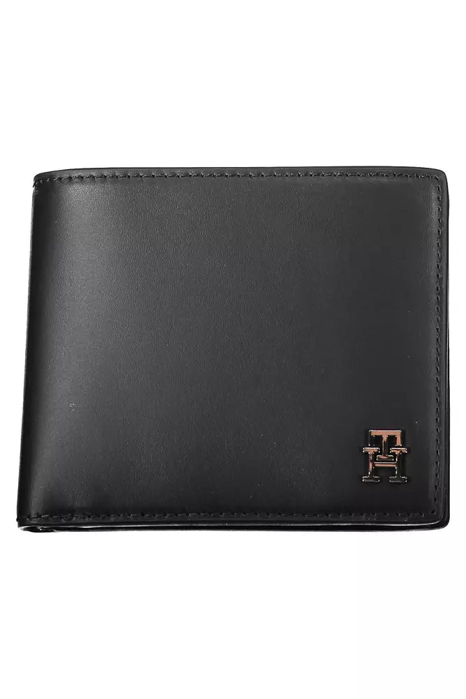 Elegant Black Leather Bi-Fold Wallet