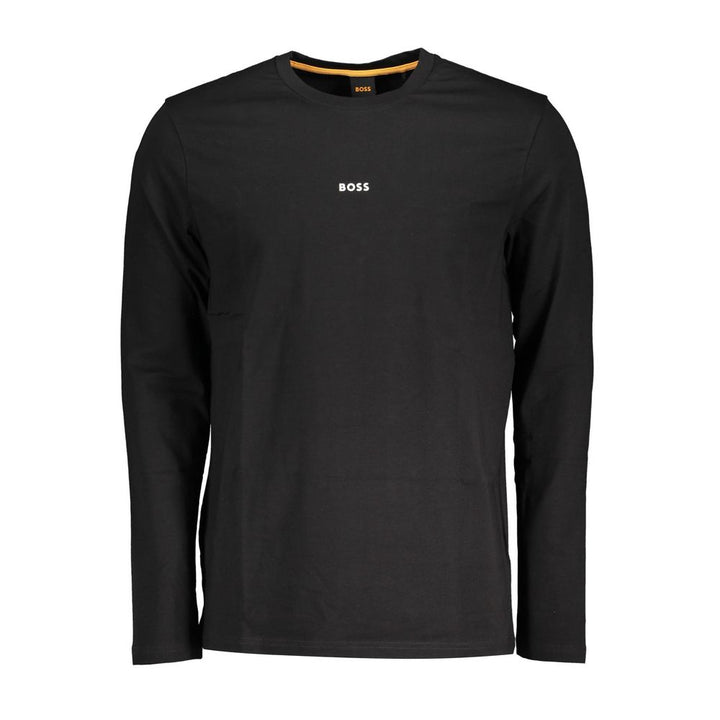 Black Cotton Men T-Shirt