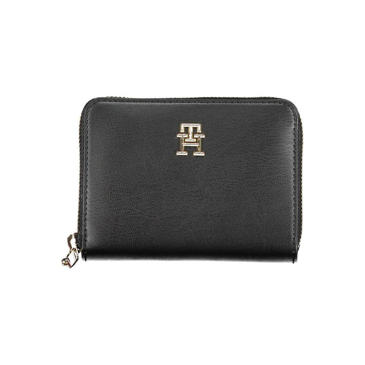 Chic Black Polyethylene Spacious Wallet