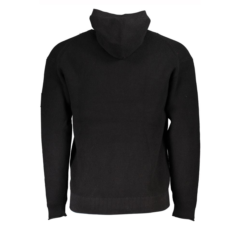 Sleek Cotton Hooded Sweater with Logo Detail