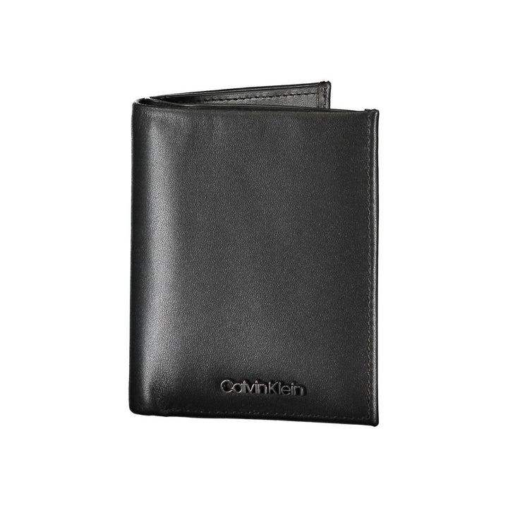 Sleek Black Leather RFID Wallet