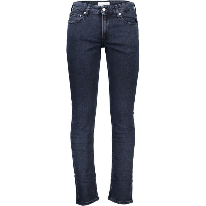 Elevated Blue Jeans with Signature Contrast Detail