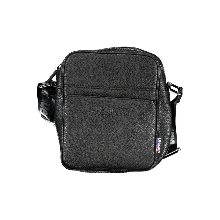 Chic Black Leather Shoulder Bag for Men